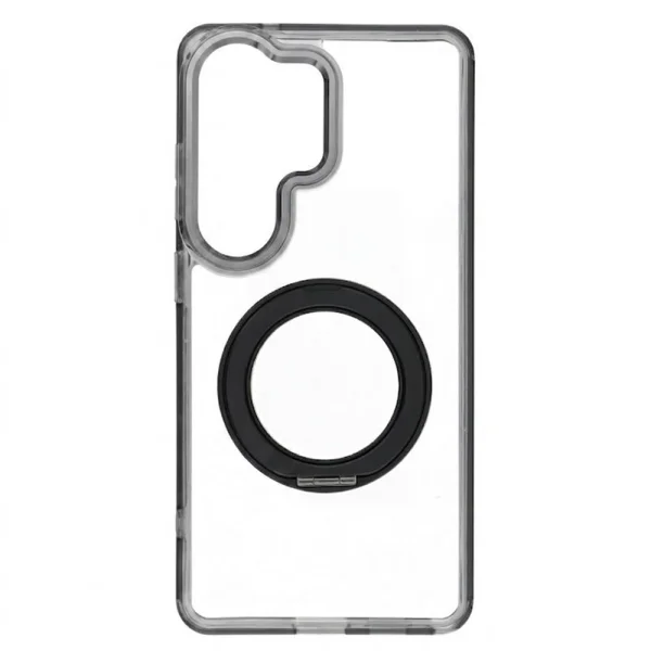 Калъф Frame Circle Stand MagSF за Samsung Galaxy S26 Ultra, прозрачен-черен 2