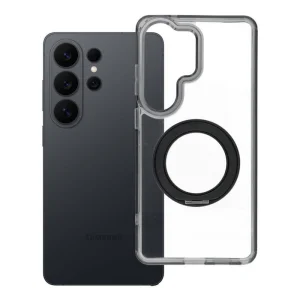 Калъф Frame Circle Stand MagSF за Samsung Galaxy S26 Ultra, прозрачен-черен