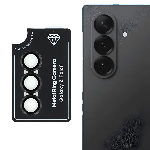 Tempered glass camera protector for Samsung Galaxy Z Fold8 Ultra, black 1