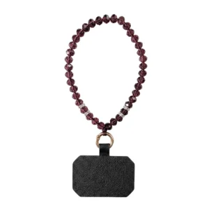 Универсална връзка за телефон 11cм Phone Wrist Strap Beads Bracelet, червен-черен
