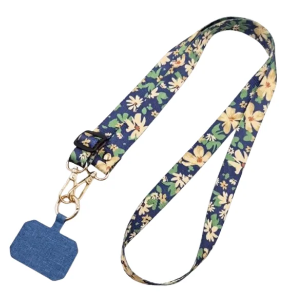 Universal phone strap 33.5-60cm, blue-yellow 1