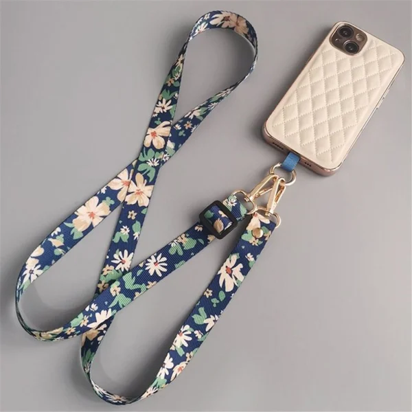 Universal phone strap 33.5-60cm, blue-yellow 4