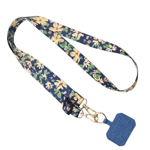 Universal phone strap 33.5-60cm, blue-yellow 2