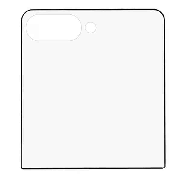 Tempered glass protector for outer screen of Samsung Galaxy Z Flip8, black 2