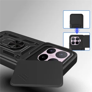Удароустойчив калъф Hybrid Slide Camera за Xiaomi 17T Pro, черен 3