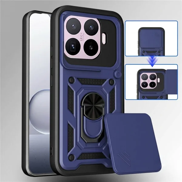 Shockproof Hybrid Slide Camera Case for Xiaomi 17T, blue 3
