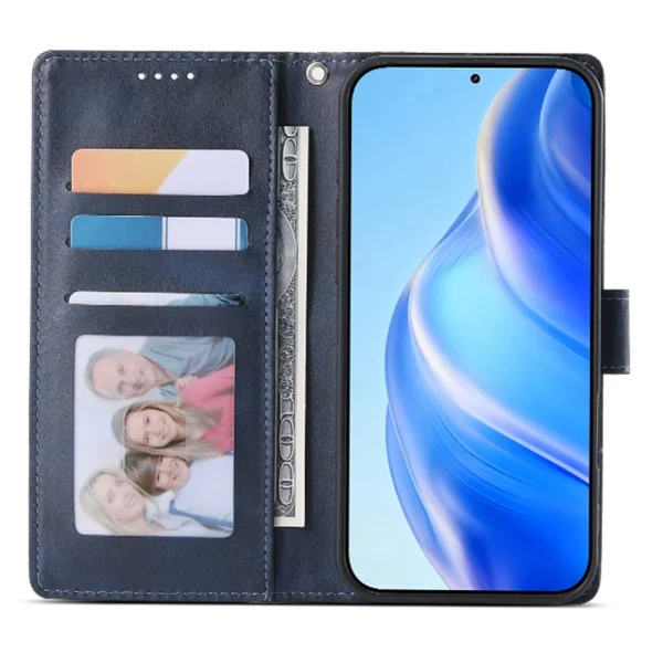 Wallet Calf Texture Flip Case for Xiaomi 17T, blue 2