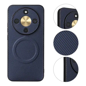 Калъф MagSF Carbon Texture Leather за Honor Magic8 Lite, син 3