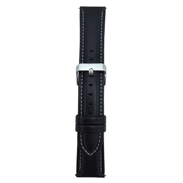 Leather strap Nappa Texture (width 22mm) for Huawei Watch GT 5 46mm, black 1