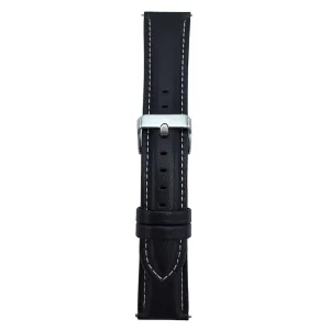 Кожена каишка Nappa Texture (ширина 22mm) за Huawei Watch GT 5 46mm, черен