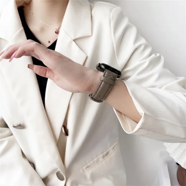 Кожена каишка Nappa Texture (ширина 22mm) за Huawei Watch GT 5 46mm, кафяв 3