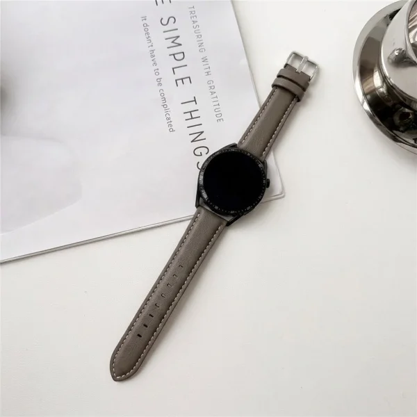 Кожена каишка Nappa Texture (ширина 22mm) за Huawei Watch GT 5 46mm, кафяв 2