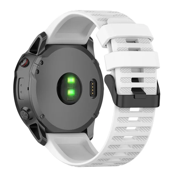Силиконова каишка 26mm за Garmin Fenix 6X GPS/6X Pro/6X Sapphire GPS, бял 2