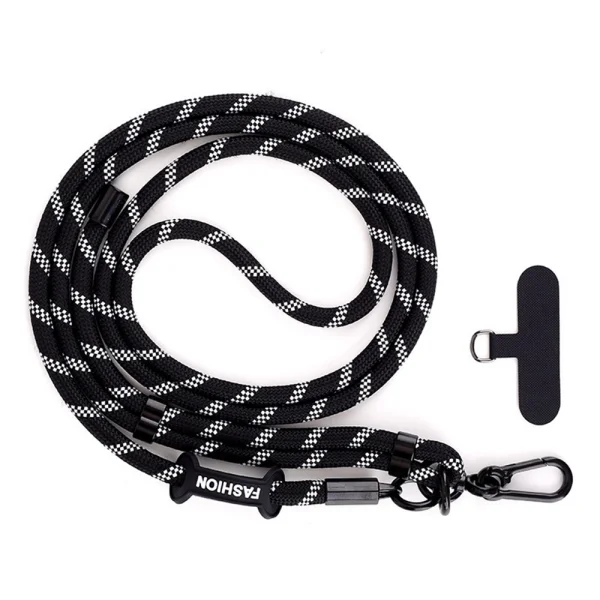 Universal phone strap, black and white 2