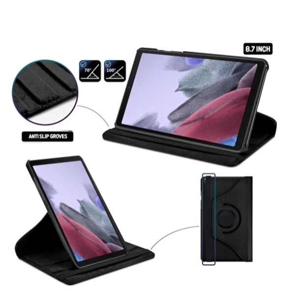 360° Stand Flip Leather Case for Samsung Galaxy A7 Lite 8.7-inch T220 / T225, Black 4