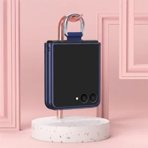 Калъф Skin Feel Ring Holder за Samsung Galaxy Z Flip8, тъмно син 4