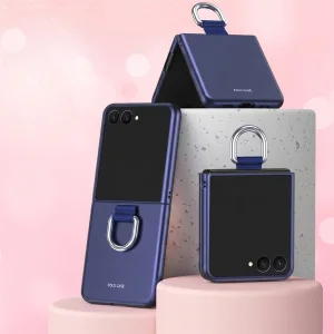 Калъф Skin Feel Ring Holder за Samsung Galaxy Z Flip8, тъмно син 3