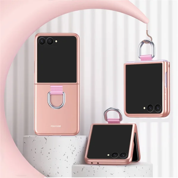 Калъф Skin Feel Ring Holder за Samsung Galaxy Z Flip8, розов 2