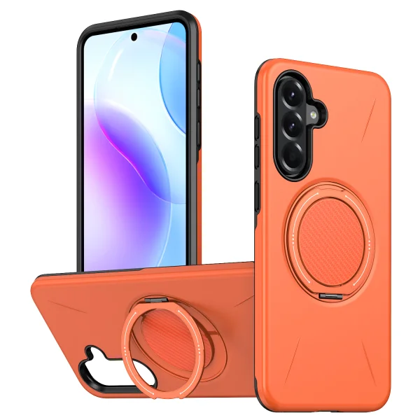 Удароустойчив калъф Magnetic Kickstand за Samsung Galaxy А27, оранжев 1