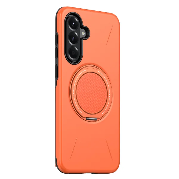 Удароустойчив калъф Magnetic Kickstand за Samsung Galaxy А27, оранжев 2