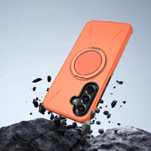 Удароустойчив калъф Magnetic Kickstand за Samsung Galaxy А27, оранжев 4