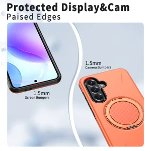 Удароустойчив калъф Magnetic Kickstand за Samsung Galaxy А27, оранжев 3
