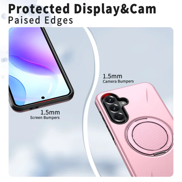 Удароустойчив калъф Magnetic Kickstand за Samsung Galaxy А27, розов 3