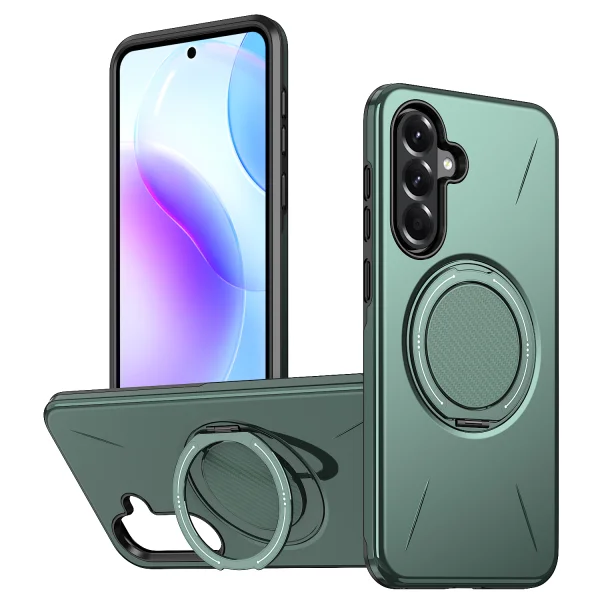 Удароустойчив калъф Magnetic Kickstand за Samsung Galaxy А27, зелен 1