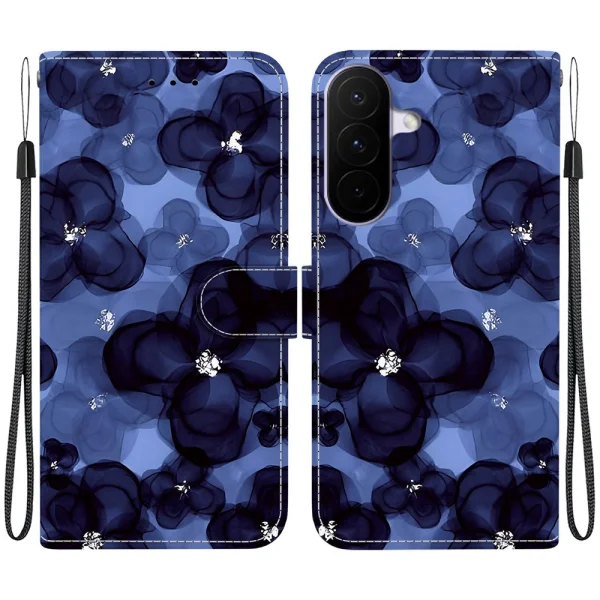 Калъф тефтер Samsung Galaxy A27 5G, сини цветя 3