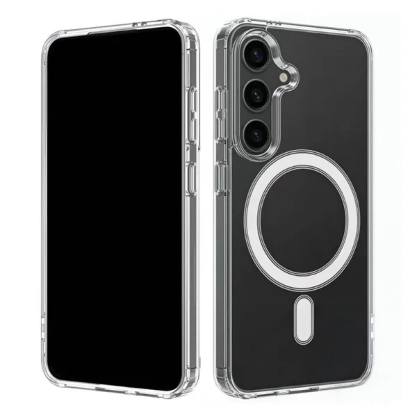 Калъф, съвместим с Magsafe за Samsung Galaxy S25 Plus, прозрачен 1