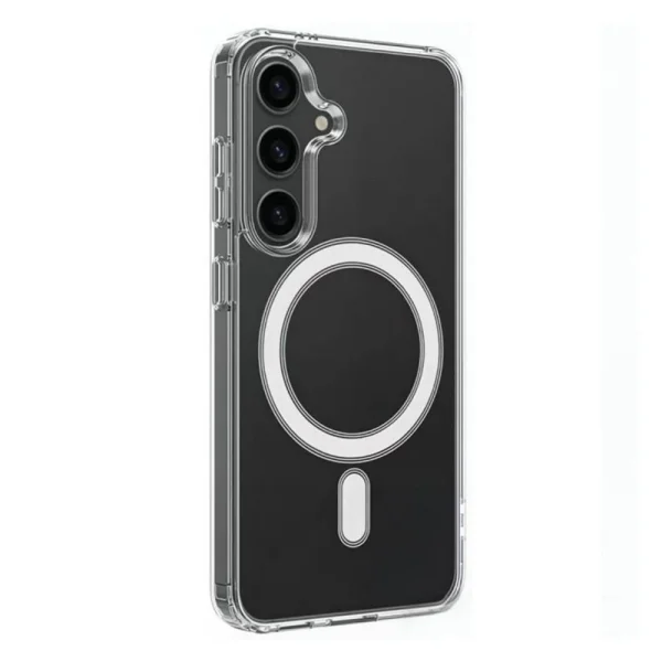 Калъф, съвместим с Magsafe за Samsung Galaxy S25 Plus, прозрачен 2