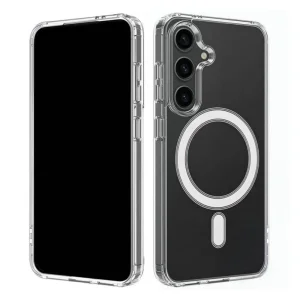Калъф, съвместим с Magsafe за Samsung Galaxy S25 Plus, прозрачен