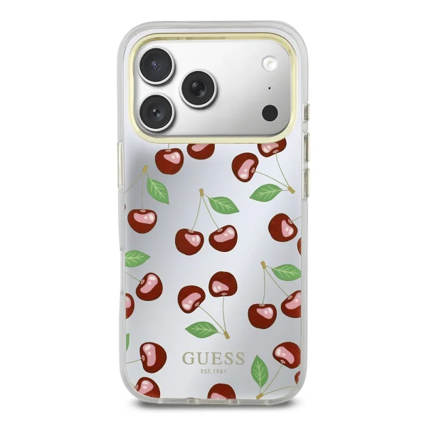 Калъф GUESS PC/TPU Mirror Glitter Cherry, съвместим с MagSafe Case за Iphone 18 Pro Max (GUHMP17X5HMRCGEG), череши 3