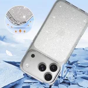 Crystal Glitter case for iPhone 17 Pro / 18 Pro, silver 3