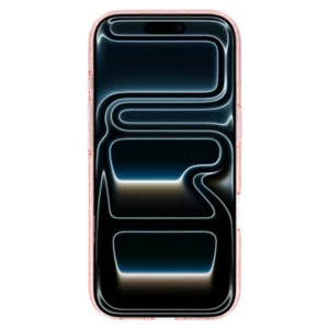 Калъф Glitter, съвместим с Magsafe за iPhone 18 Pro, розов-прозрачен 3