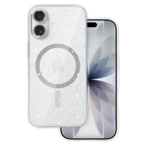 Калъф Glitter, съвместим с Magsafe за iPhone 17, прозрачен