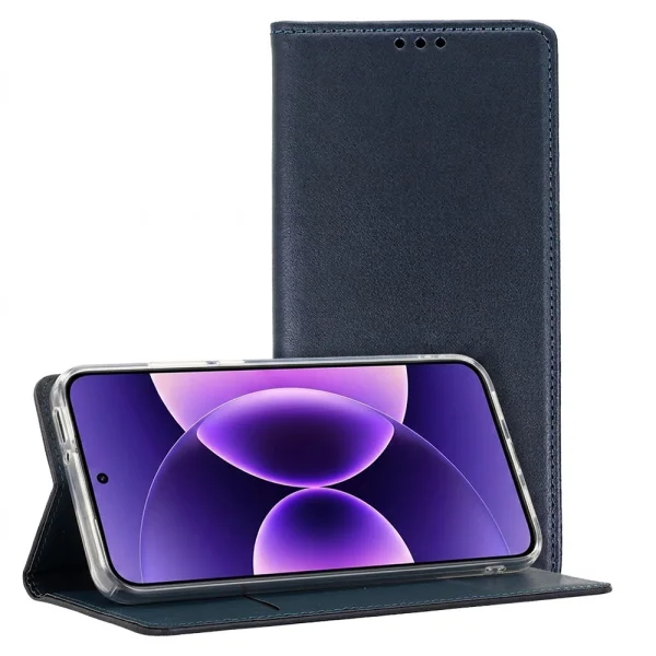 Тефтер Magnetic Book Case за Xiaomi 17, син 2