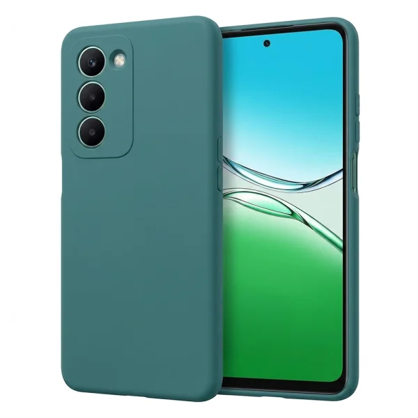 Silicone Lite case for Oppo A5 5G, dark green 1