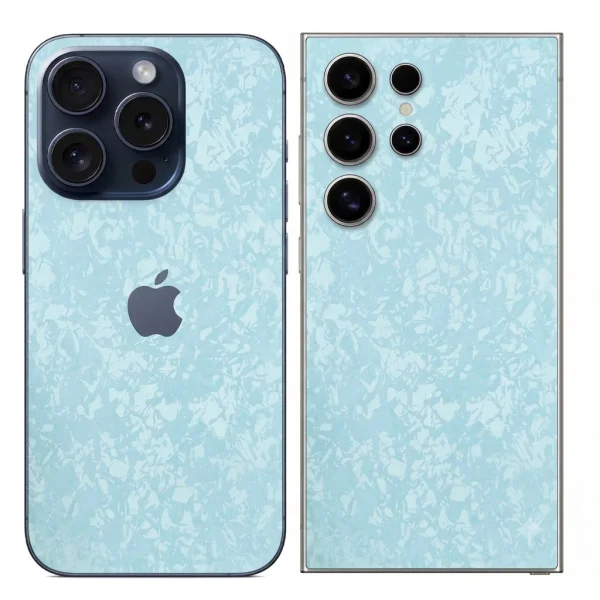Custom Cut Phone Film Protector (Back), blue marble 1