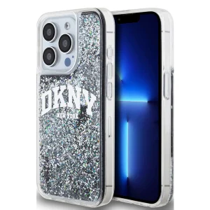 Калъф DKNY Liquid Glitter Arch Logo Case за iPhone 15 Pro, черен