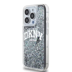 DKNY Liquid Glitter Arch Logo Case for iPhone 15 Pro, black 3
