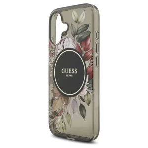 Guess IML Flowers Strap, MagSafe Compatible Case for iPhone 17, black 4