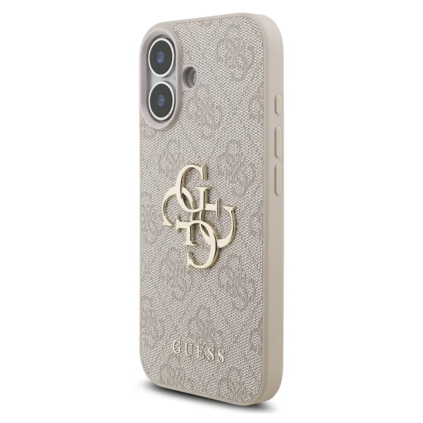 Guess PU 4G Metal Logo Strap Case for iPhone 17, pink 2