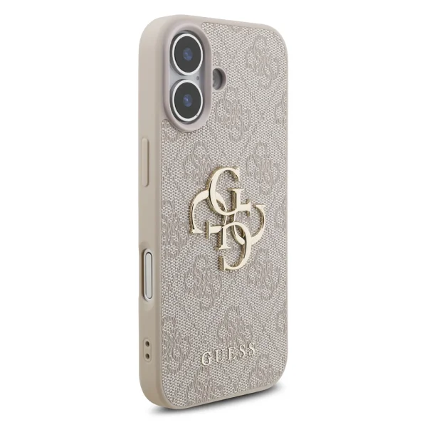 Guess PU 4G Metal Logo Strap Case for iPhone 17, pink 3