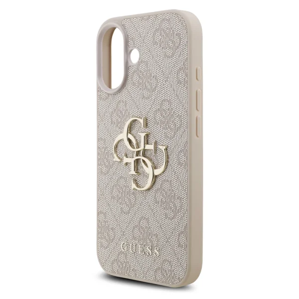Guess PU 4G Metal Logo Strap Case for iPhone 17, pink 4