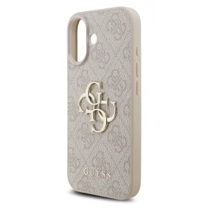 Guess PU 4G Metal Logo Strap Case for iPhone 17, pink 4