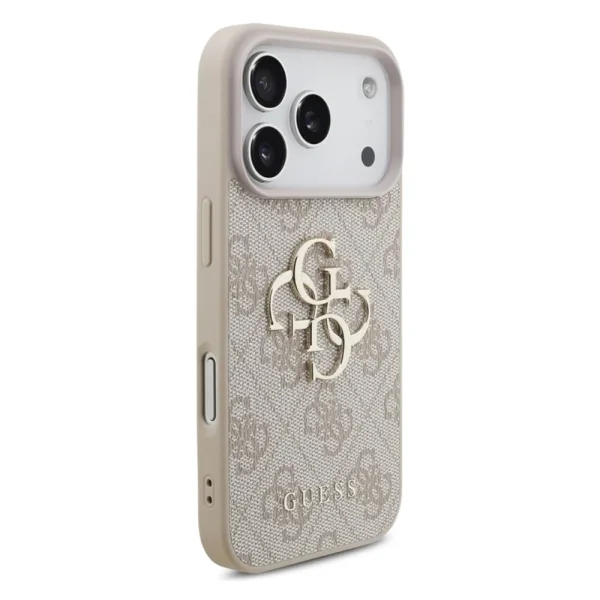 Guess PU 4G Metal Logo Strap Case for iPhone 18 Pro, pink 2