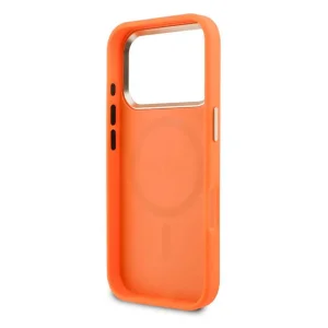Guess PU Perforated 4G Logo Case, compatible with Magsafe for iPhone 18 Pro, orange 6