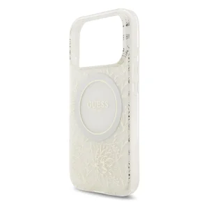 Guess IML Flowers Allover Strap case, Magsafe compatible for iPhone 17 Pro Max / iPhone 18 Pro Max, white 4
