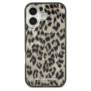 Калъф Karl Lagerfeld IML Leopard, съвместим с Magsafe Case за iPhone 17, кафяв 3